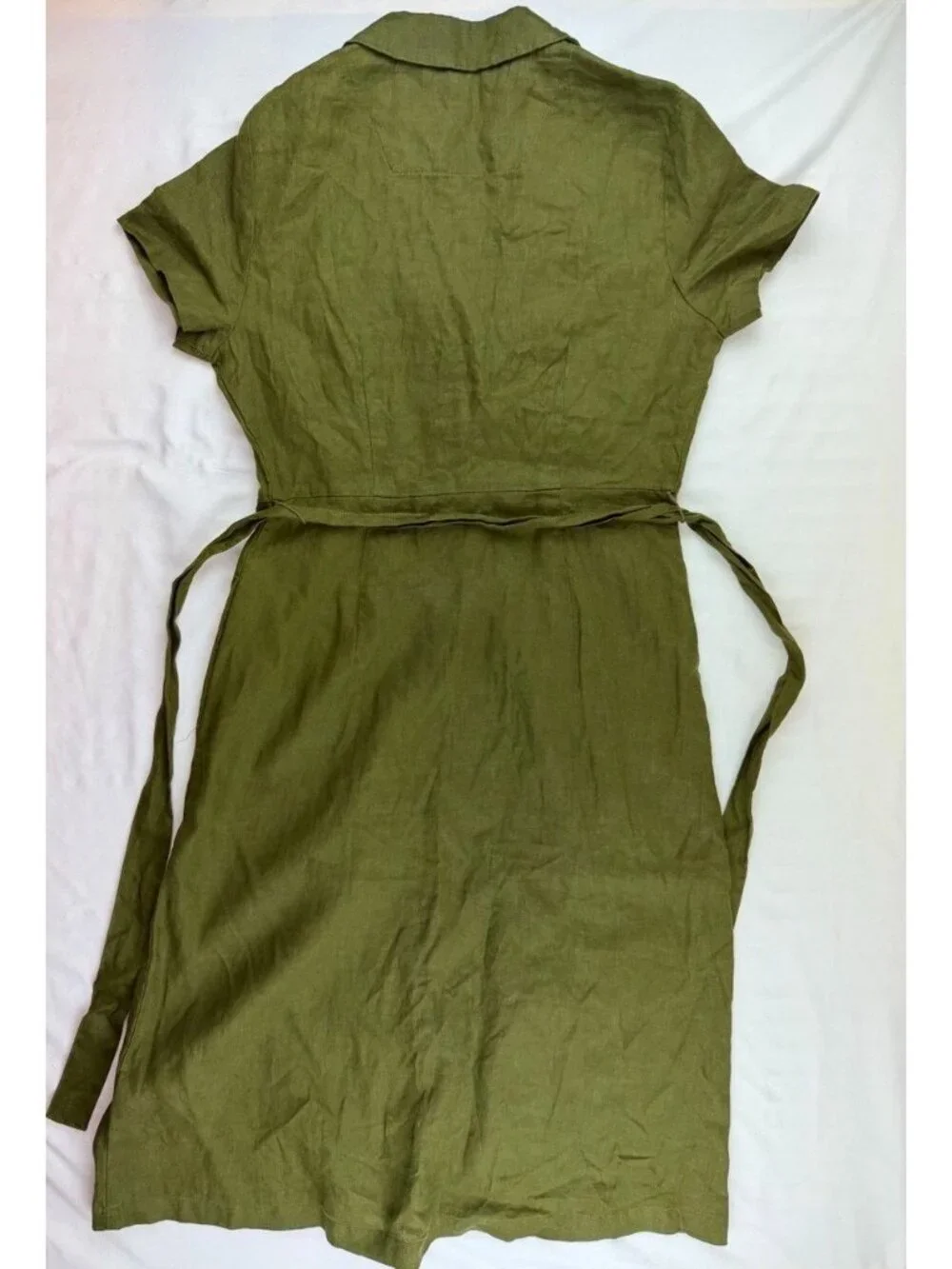 NWT Quince 100% European Linen Button Front Dress Size Small - Picture 2 of 8